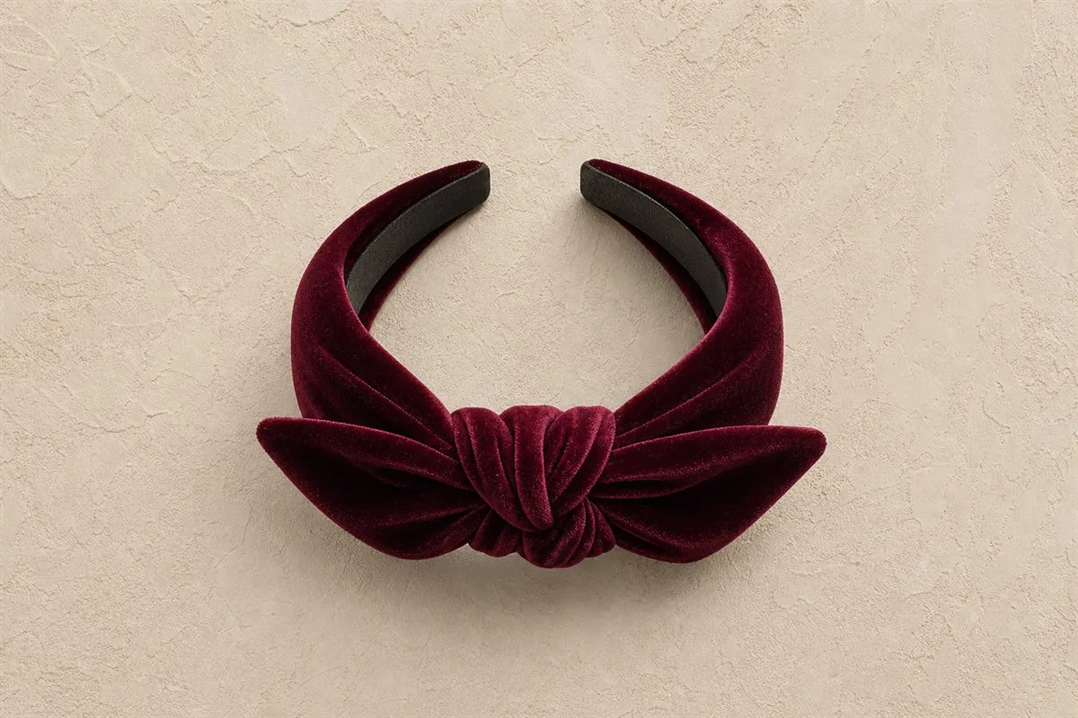 Knotted Velvet Headband — Essential