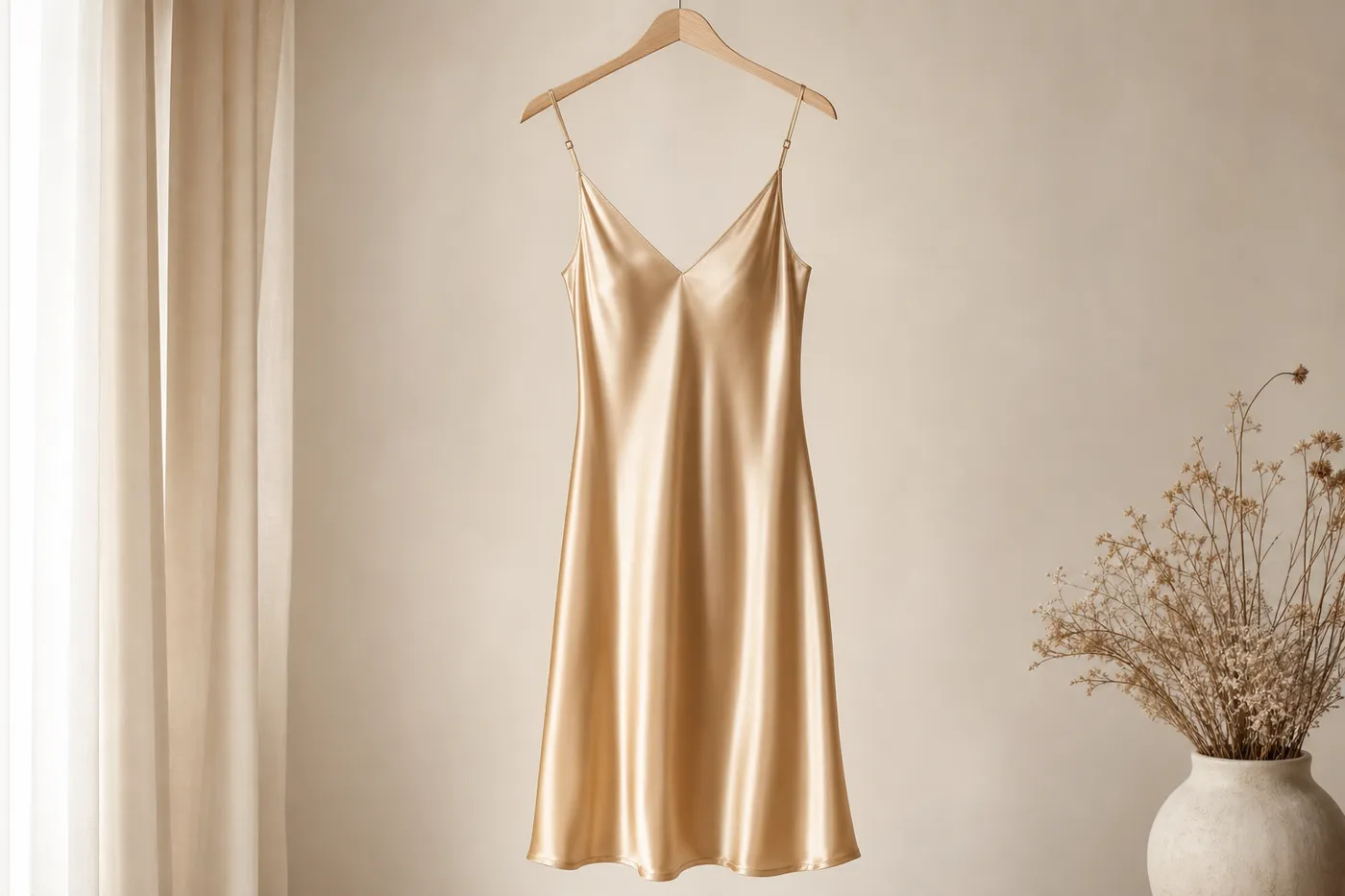 Midi Satin Dress Studio